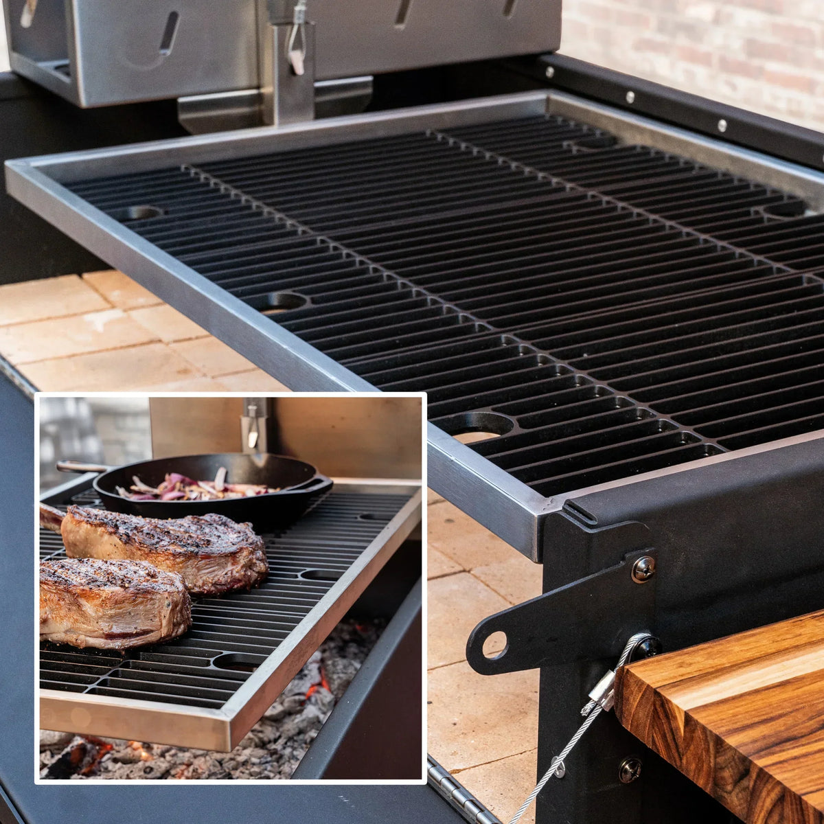 2026 NewBackyard Discovery Argentine Santa Maria Wood Fire & Charcoal Steel BBQ Grill, Brasero
