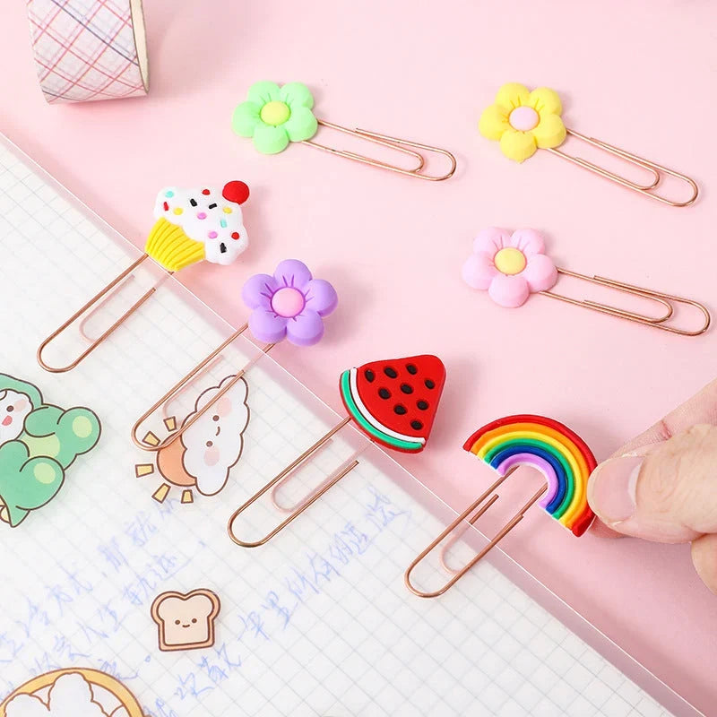 10pcs Cute Design Paperclip Bookmarks