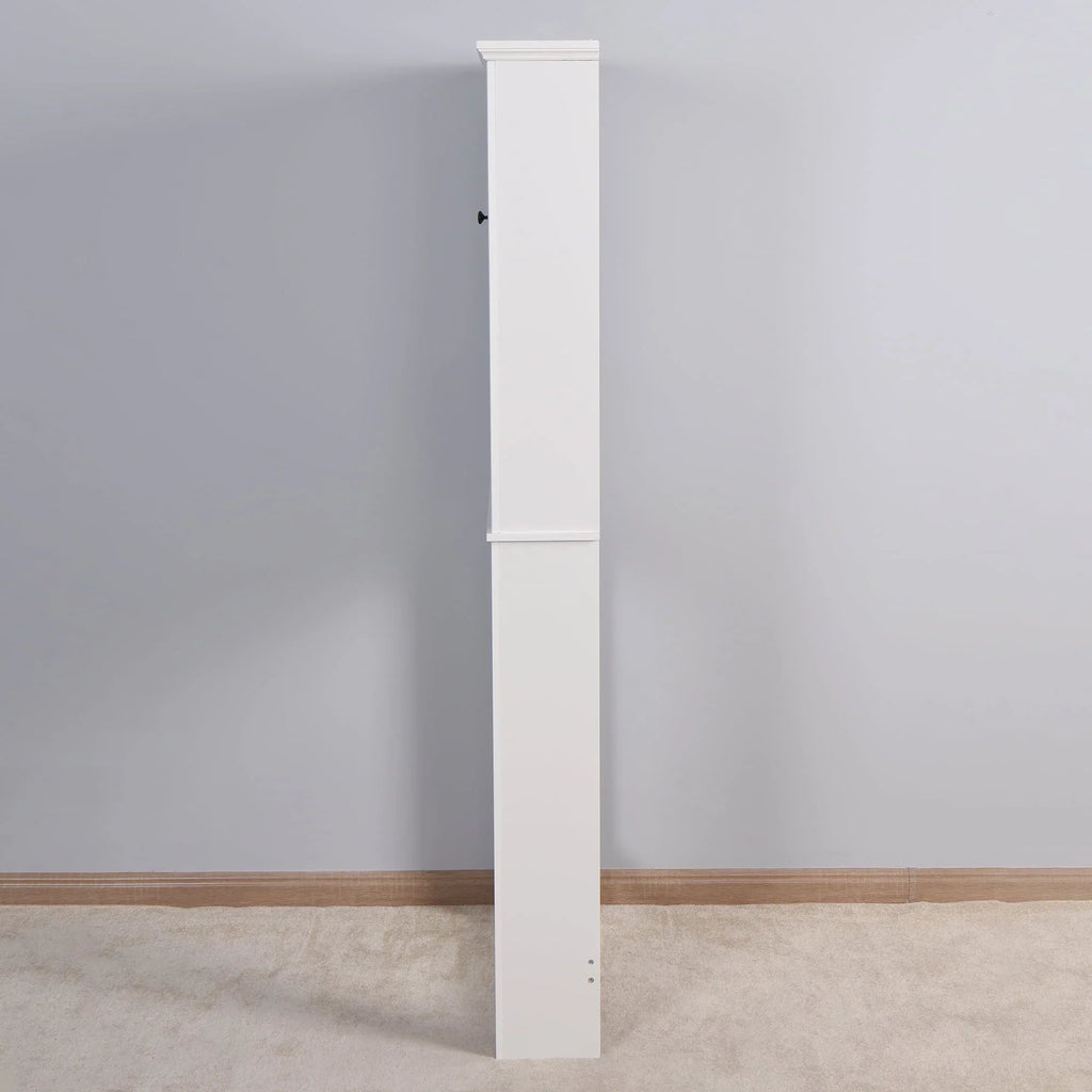 2026New Ktaxon 67"H Over The Toilet Storage, Bathroom Space Saver, Bathroom Cabinet with Double Door & Adjustable Shelves, White