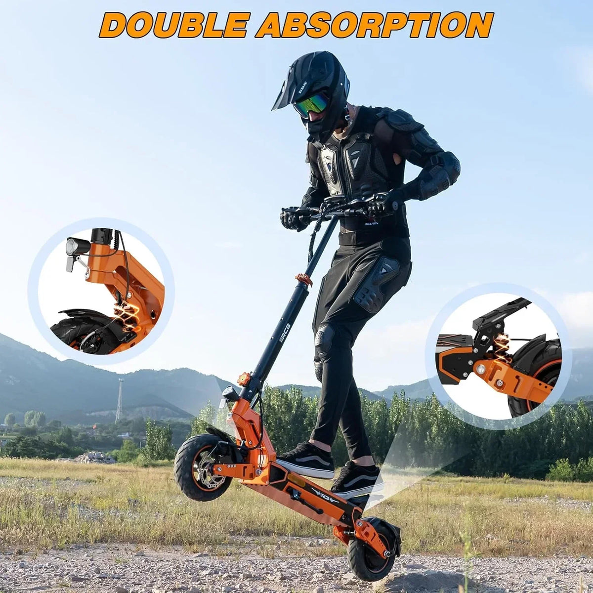 2026 NewElectric Scooter for Adults, Max 70miles Range, 1000W Motor, 48V 27Ah Battery, 10" Anti-Flat Tires, Dual Shocks, APP Control&NFC - RCB D7PRO