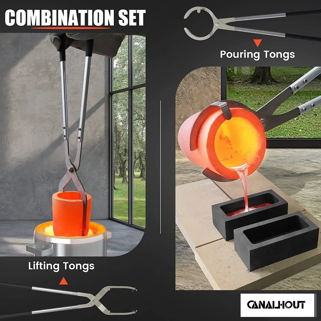 2026 New7KG Propane Melting Furnace Kit with Two Tongs and Crucible, All New Kiln Metal Foundry Furnace Smelting Gold Silver Copper Aluminum, Metal Recycle Home Smelting Casting Tool