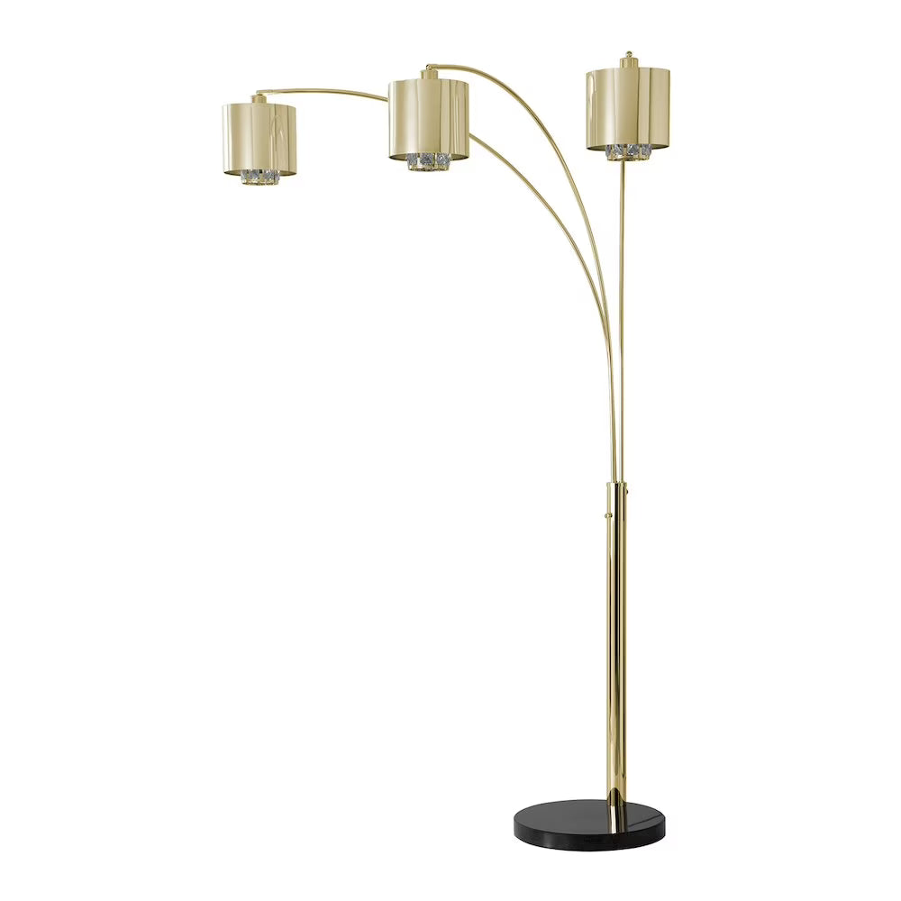 2026 NewNOVA OF CALIFORNIA Marilyn 3 Light Arc Floor Lamp - Weathered Brass