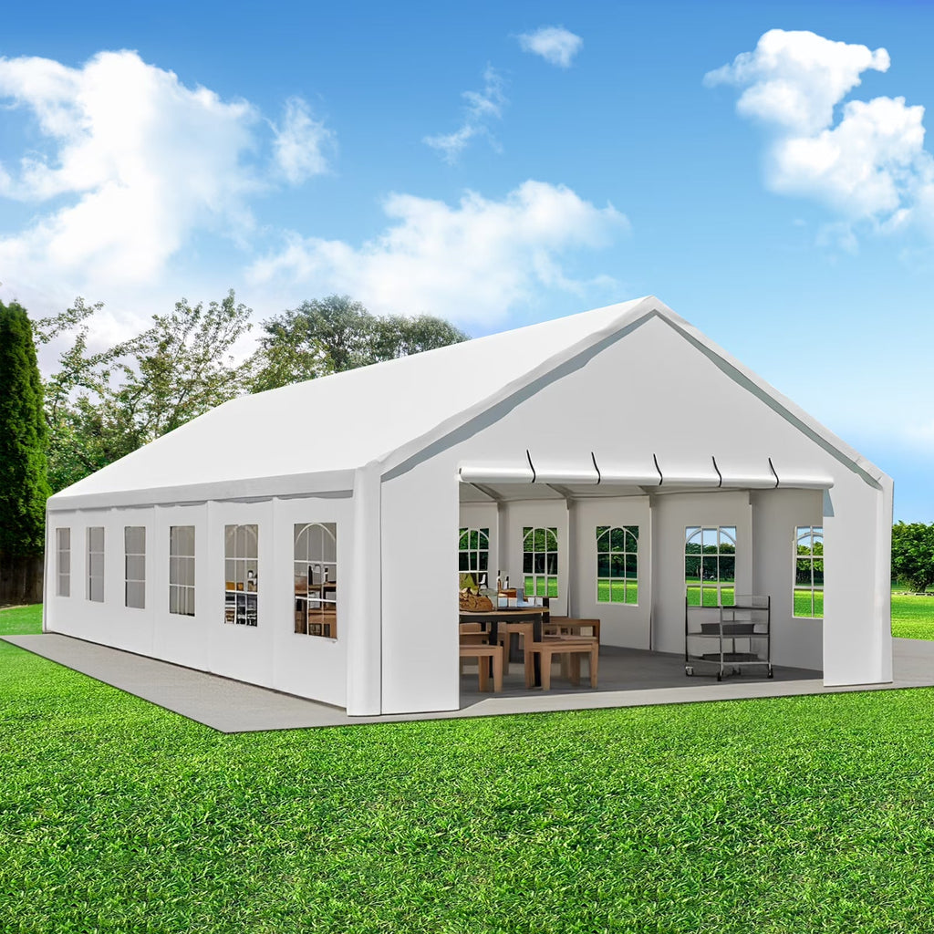 2026 New20x40 FT Heavy-Duty Party Tent with 3 Storage Bags - Large Waterproof Wedding Event Shelter for Removable Sidewalls & Zipper Door - Outdoor Commercial Tent for Parties Carport Camping BBQ Garden