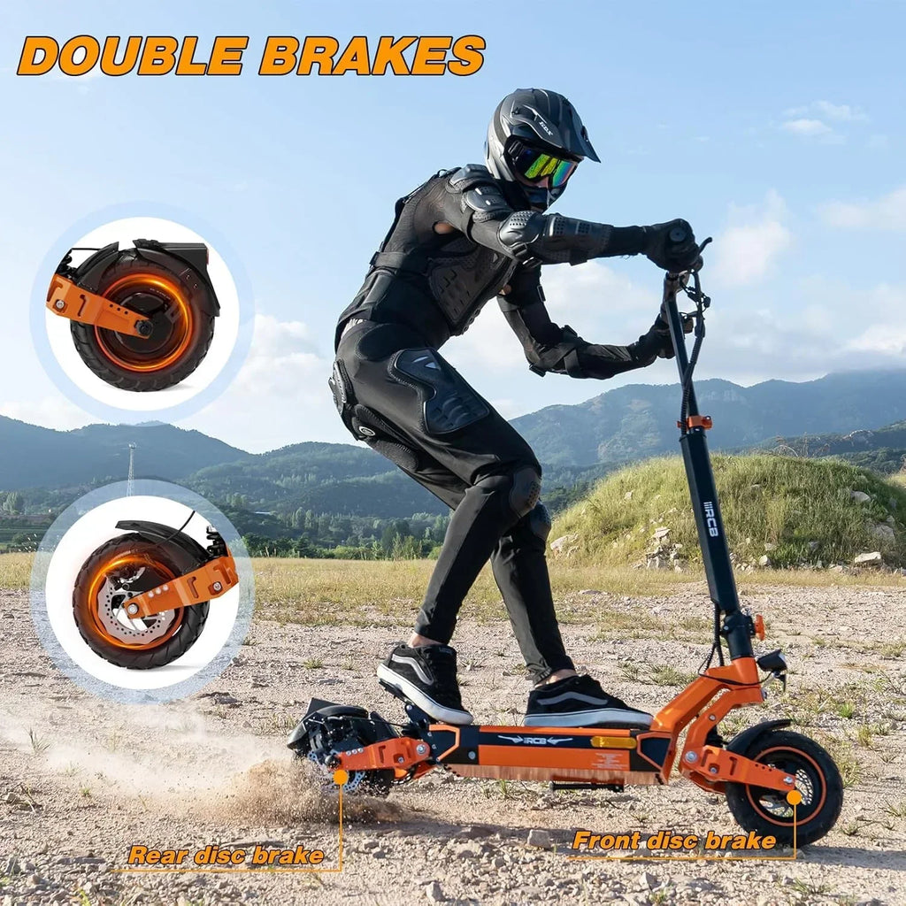 2026 NewElectric Scooter for Adults, Max 70miles Range, 1000W Motor, 48V 27Ah Battery, 10" Anti-Flat Tires, Dual Shocks, APP Control&NFC - RCB D7PRO