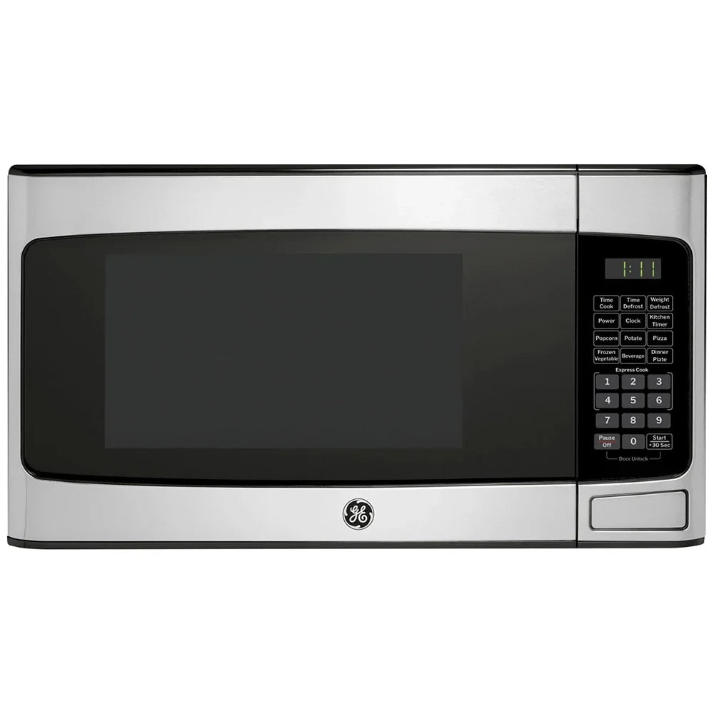 2026 NewGE GCST11N1WSS 1.1 cu. ft. Countertop Microwave Oven 950 Watts Stainless Steel Bundle with 2 YR CPS Enhanced Protection Pack