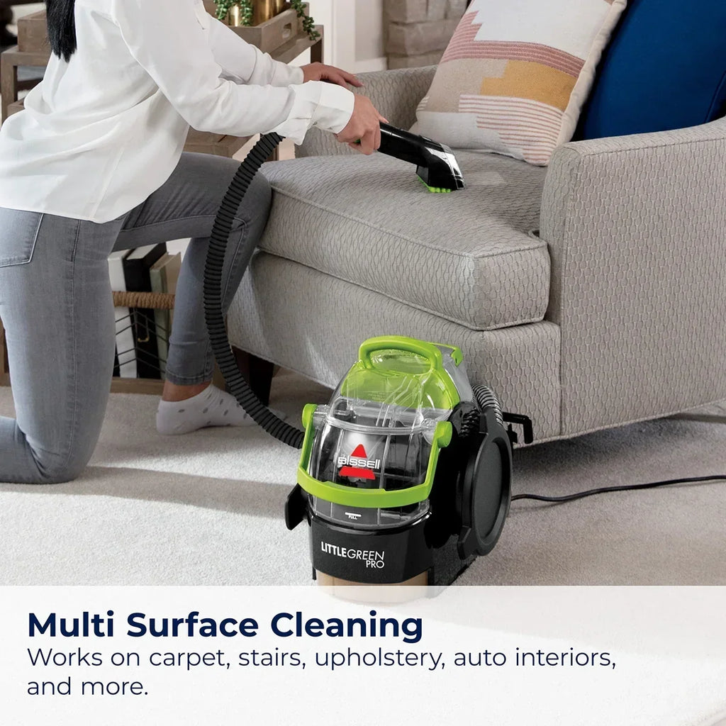 2026 NewBISSELL Little Green Pro Portable Deep Cleaner, for Carpet, Upholstery, and Auto, Compact, Superior Suction, Professional Cleaning, StainProtect Technology, 2505