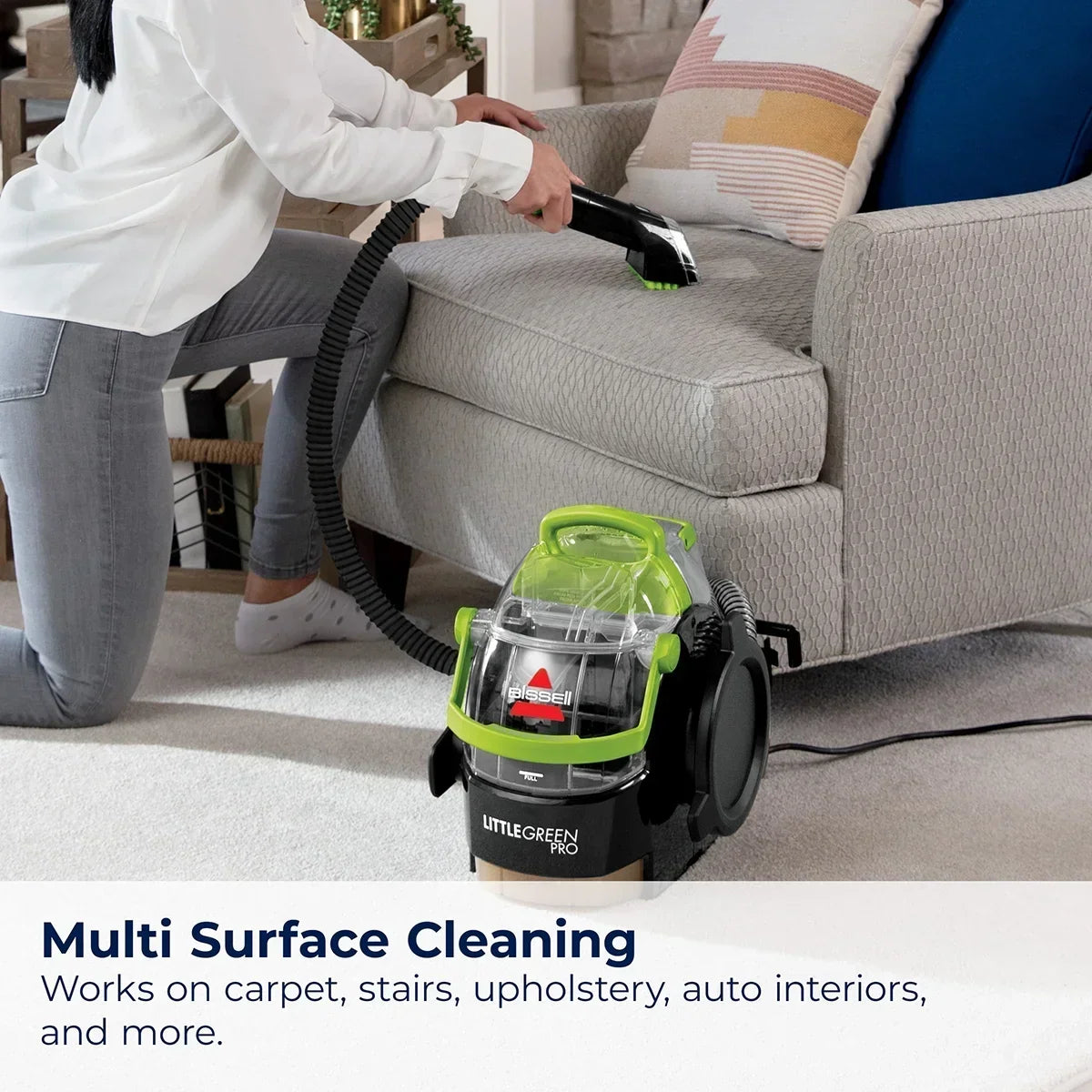 2026 NewBISSELL Little Green Pro Portable Deep Cleaner, for Carpet, Upholstery, and Auto, Compact, Superior Suction, Professional Cleaning, StainProtect Technology, 2505