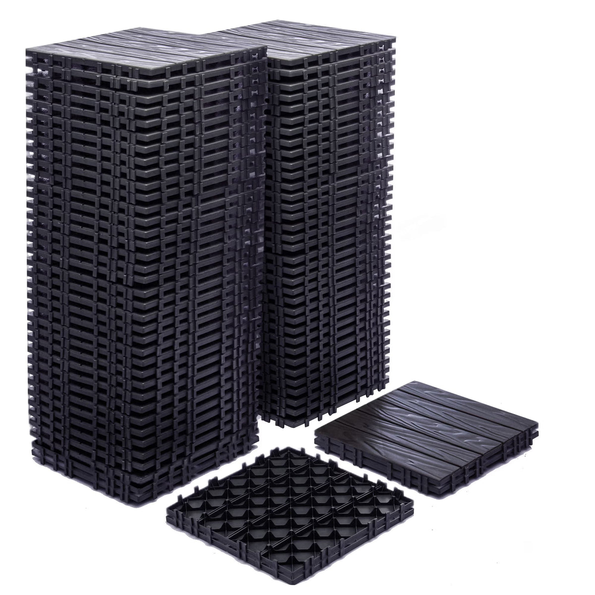 2026 New76-Pack Plastic Interlocking Deck Tiles - 68.80 Sq.Ft Outdoor Plastic Flooring Super Durable & Waterproof All-Weather Indoor/Outdoor