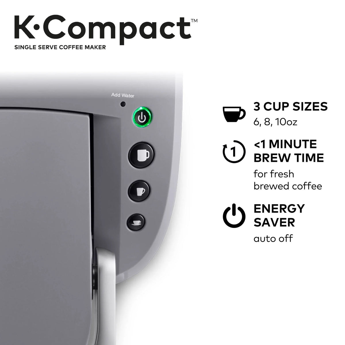 2026 New Keurig K-Compact Single-Serve K-Cup Pod Coffee Maker, Moonlight Grey