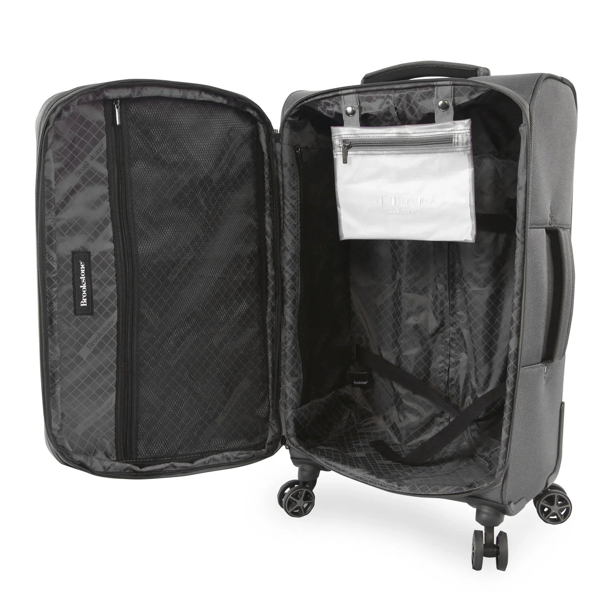 2026 NewBrookstone Harbour 22" Softside Carry-on Spinner Luggage - Dark Charcoal