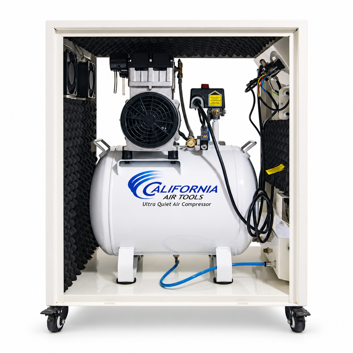 CALIFORNIA AIR TOOLS 10020SPCAD Ultra Quiet and Oil-Free 2.0 Hp 10 Gallon Air Compressor in Sound Proof Cabinet w/Automatic Drain Valve - California Air Tools