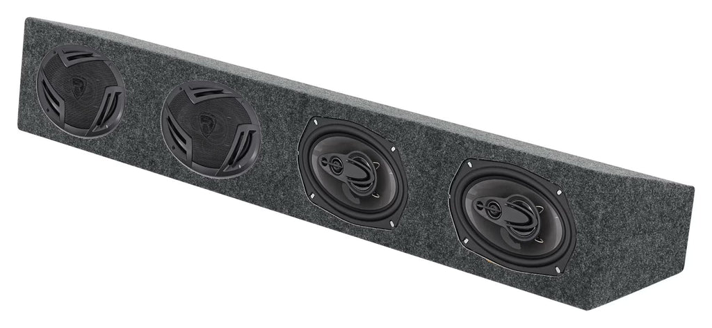2026 New(4) Rockville RV69.4A 6x9" 1000w 4-Way Car Speakers+Quad Speaker Enclosure Box