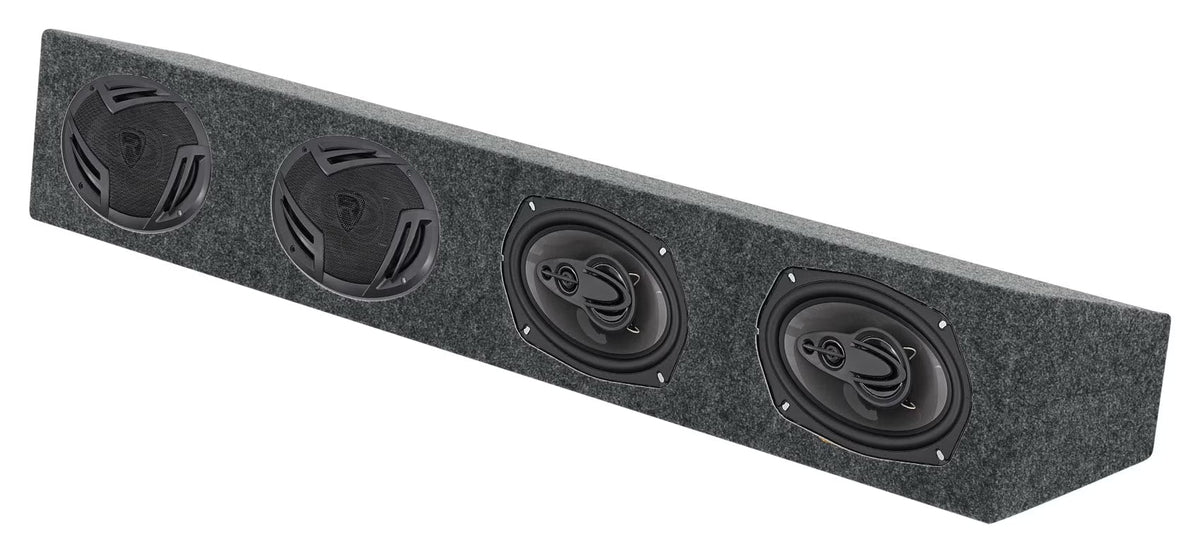 2026 New(4) Rockville RV69.4A 6x9" 1000w 4-Way Car Speakers+Quad Speaker Enclosure Box