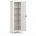 Sauder Miscellaneous Tall Storage Cabinet, Kitchen Pantry, Single Door with Adjustable Shelves, White Finish
