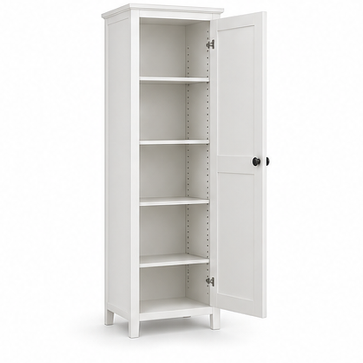 Sauder Miscellaneous Tall Storage Cabinet, Kitchen Pantry, Single Door with Adjustable Shelves, White Finish