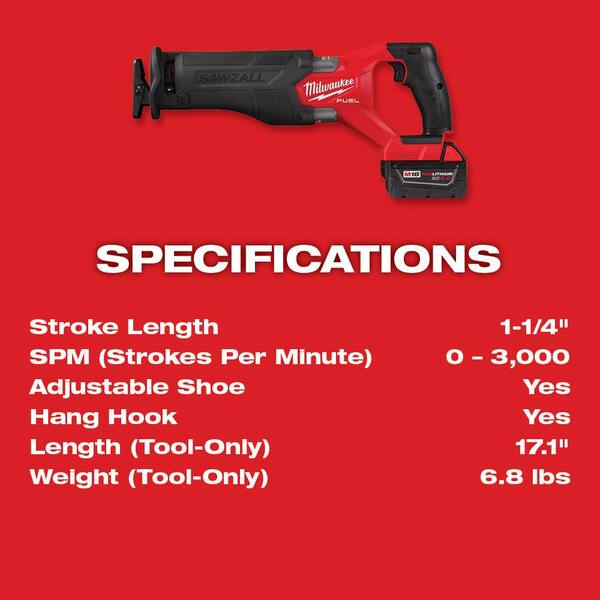 2026 NewM18 FUEL GEN-2 18V Lithium-Ion Brushless Cordless SAWZALL Reciprocating Saw with Compact Bandsaw (Tool-Only)