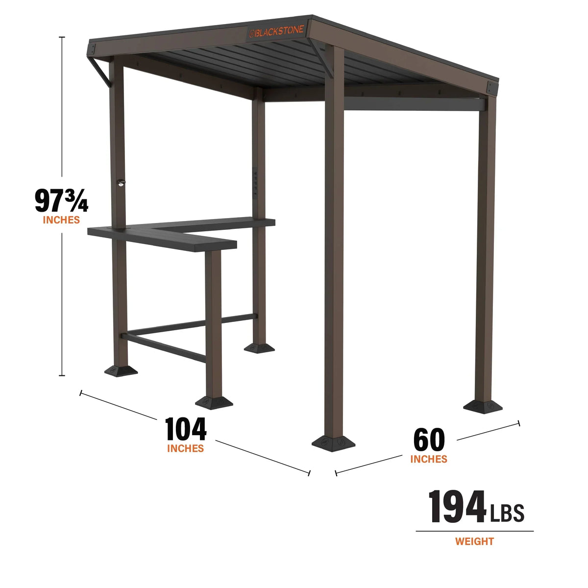 2026 NewBlackstone 5' x 8' Outdoor Griddle/Grill Pavilion Grill Gazebo