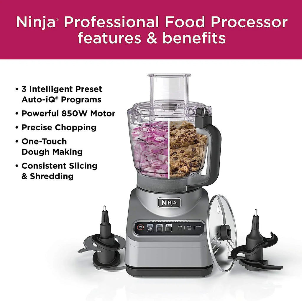 2026 NewRestored Ninja Professional Plus Refurbished 9 Cup Food Processor, Silver (Refurbished)