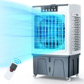 2026 NewEvaporative Cooler, 2100CFM Air Cooler, 120" Oscillation Swamp Cooler with Remote Control, 24H Timer, 3 Wind Speeds for Outdoor Indoor Use, 7.9Gallon