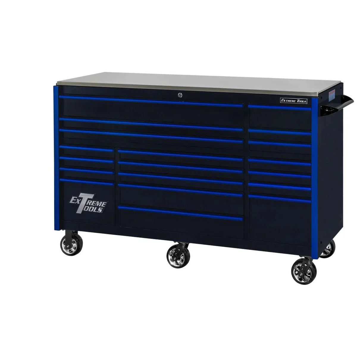 2026 NewExtreme Tools RX250 Series 72-inch x 30-inch Rolling Cart – 19 Drawers – 250 lb Drawer Slides