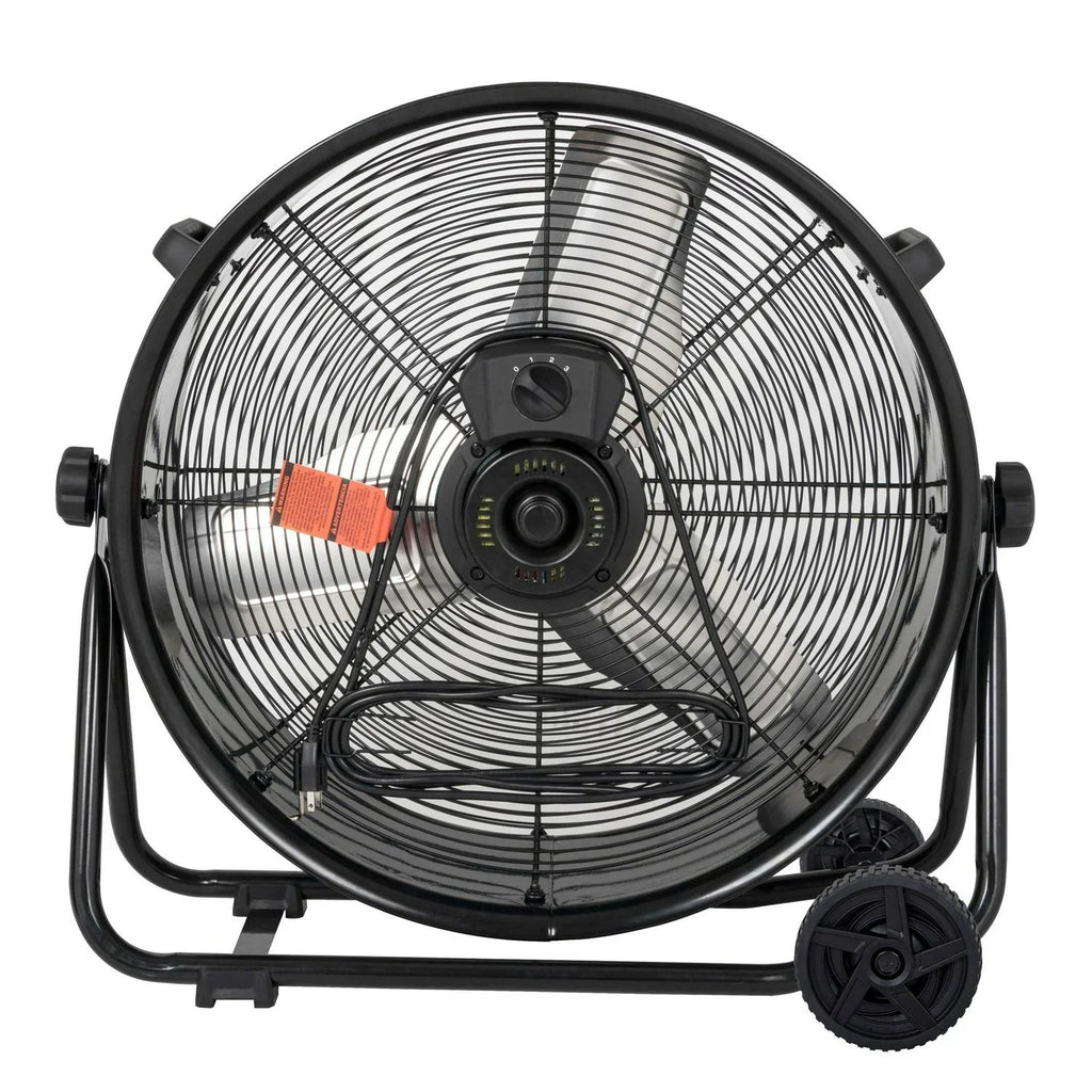 2026 NewEcomax 24 Inch High Velocity Drum Floor Fan. Industrial. 3-Speed. Adjustable Tilt