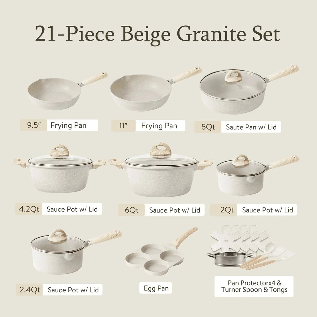 Carote Induction Kitchen Cookware Sets