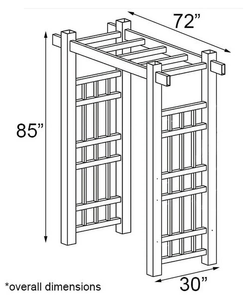 2026 NewDuraTrel Windsor 72" x 85" White Vinyl Arbor