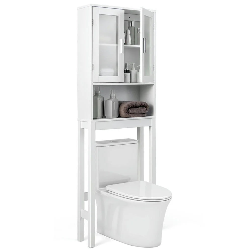 2026 NewYardi Yard Over the Toilet Bathroom Storage Cabinet with Adjustable Shelf, Bathroom Organizers and Storage
