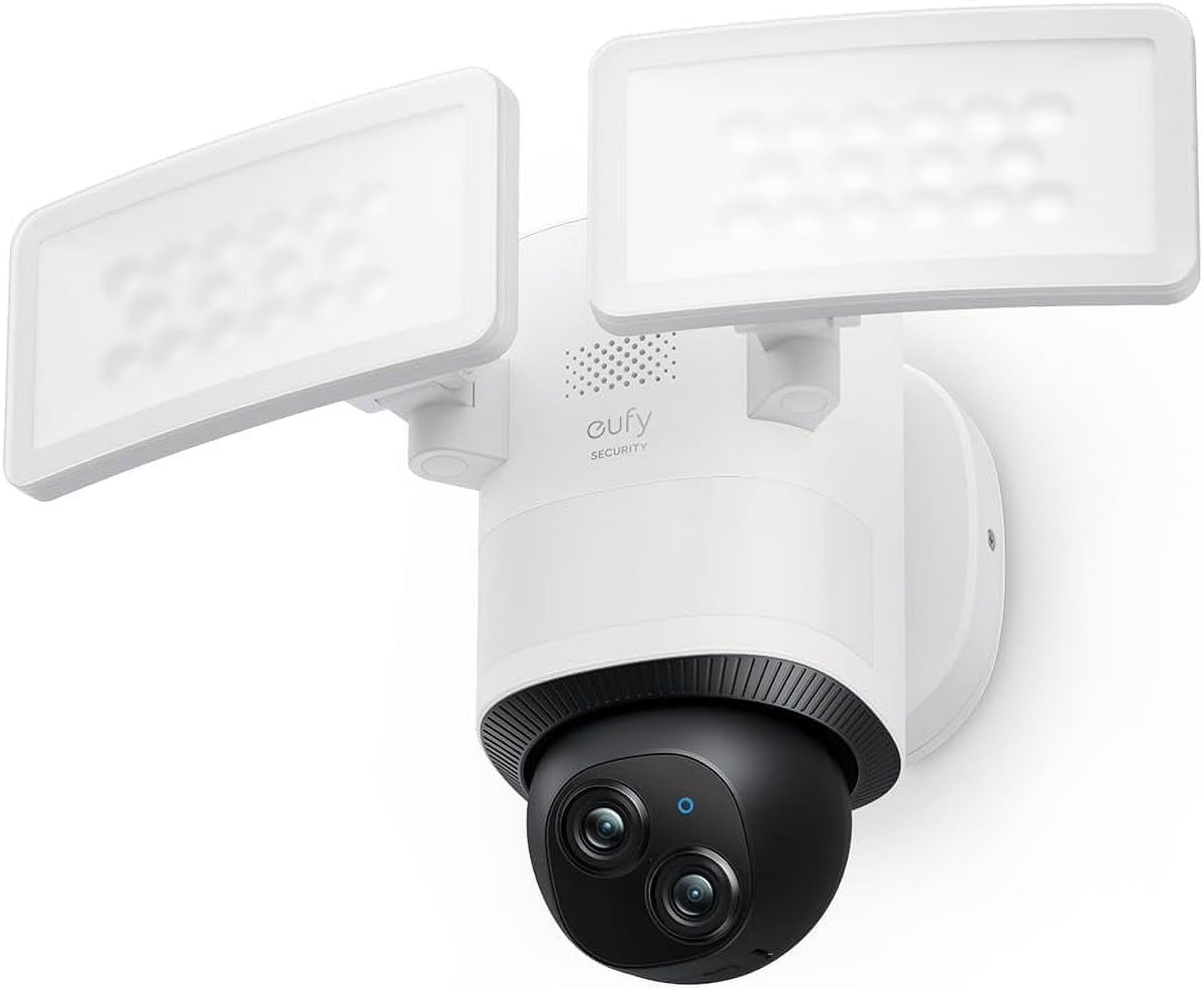 2026 Neweufy Security Floodlight Camera E340, Wired Camera, 3K+2K Dual Camera, 360" Pan and Tilt, No Monthly Fee