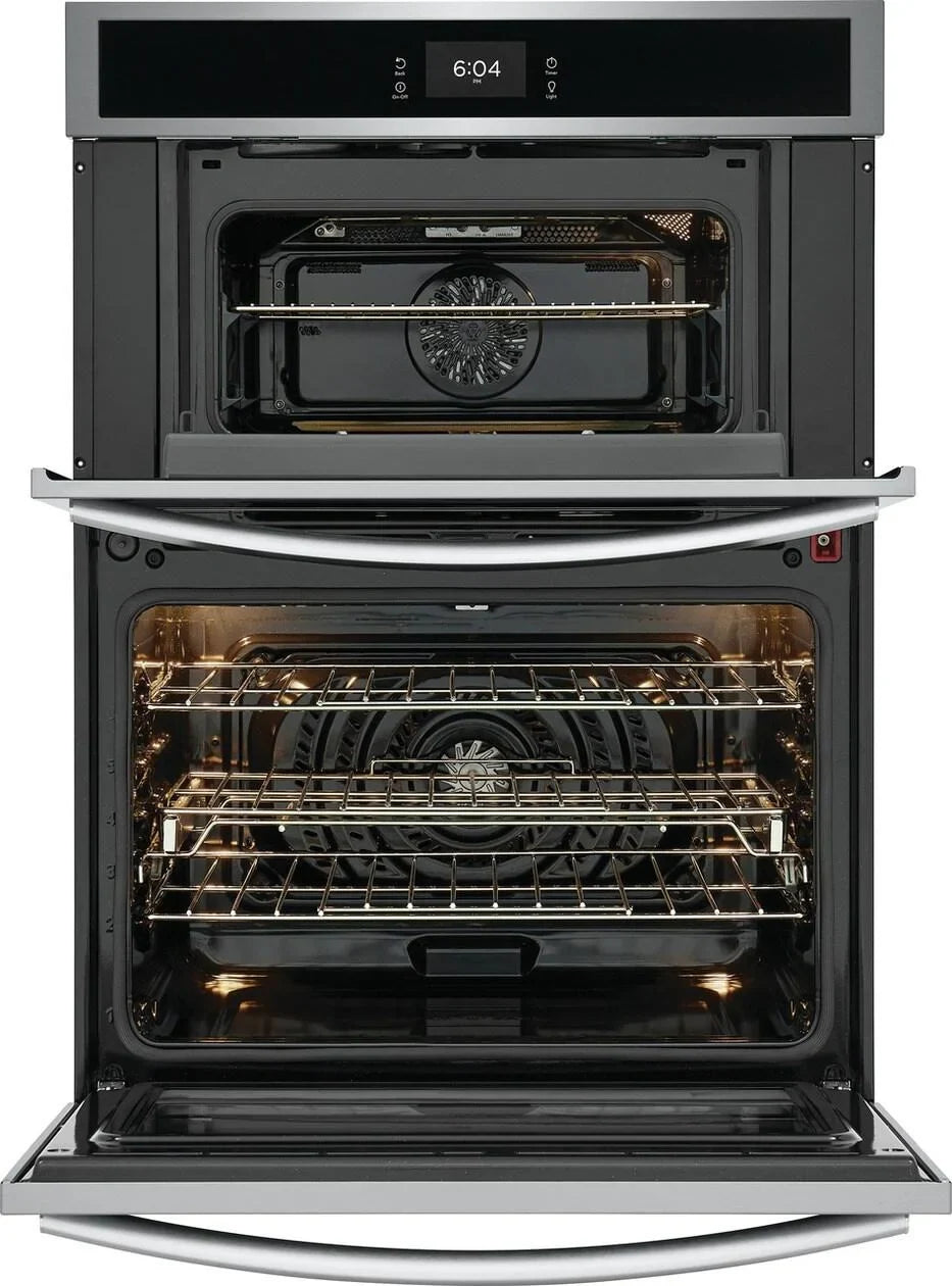 2026 NewFrigidaire Gallery GCWM3067AD 30 inch Black Stainless Wall Oven and Microwave Combination