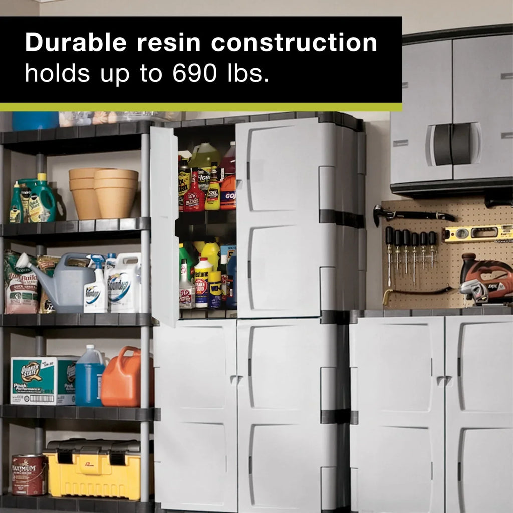Rubbermaid Full Double Door Vertical 27 Cu.ft. Garage Storage Cabinet