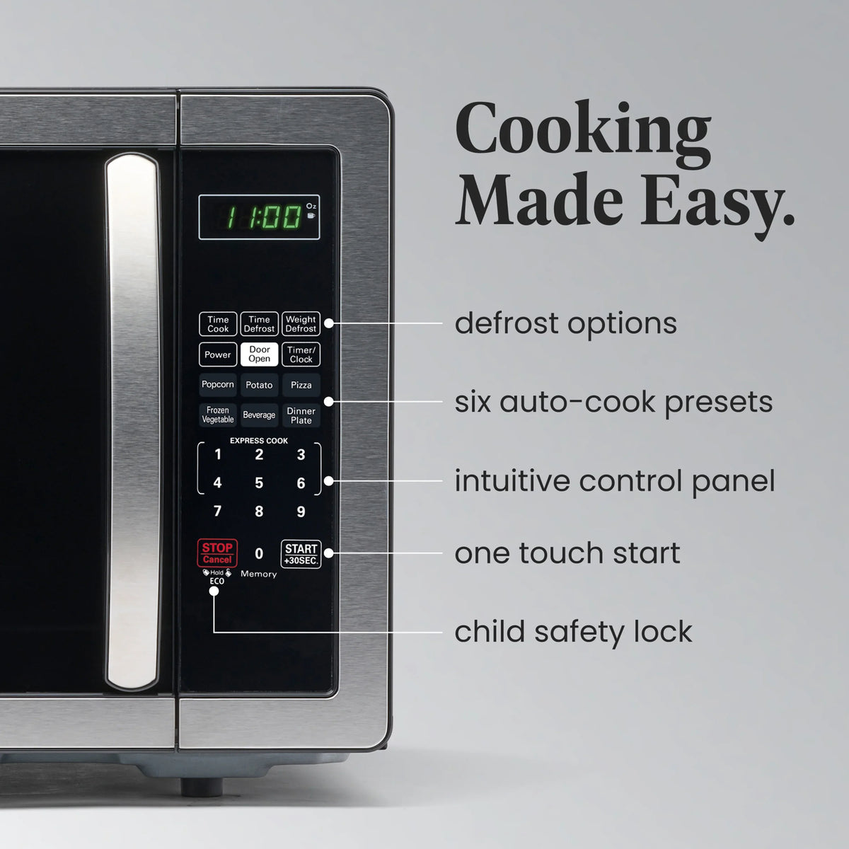 2026 NewFarberware 1.1 Cu. Ft. 1000-Watt Compact Microwave Oven, Black