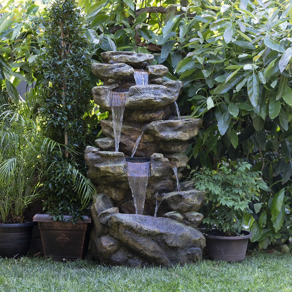 2026 NewAlpine Corporation 6-Tier Amazonian Water Fountain with LED Lights