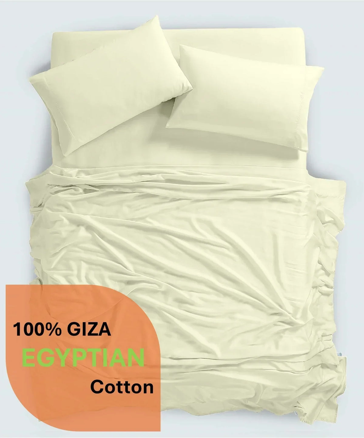 2026 New600 Thread Count, 100% Giza Egyptian Cotton Bedding Set, 4-PC Sheets Set, 15 Inch Deep Pocket of Fitted Sheet, Soft Sateen Weave Breathable - Black, Twin