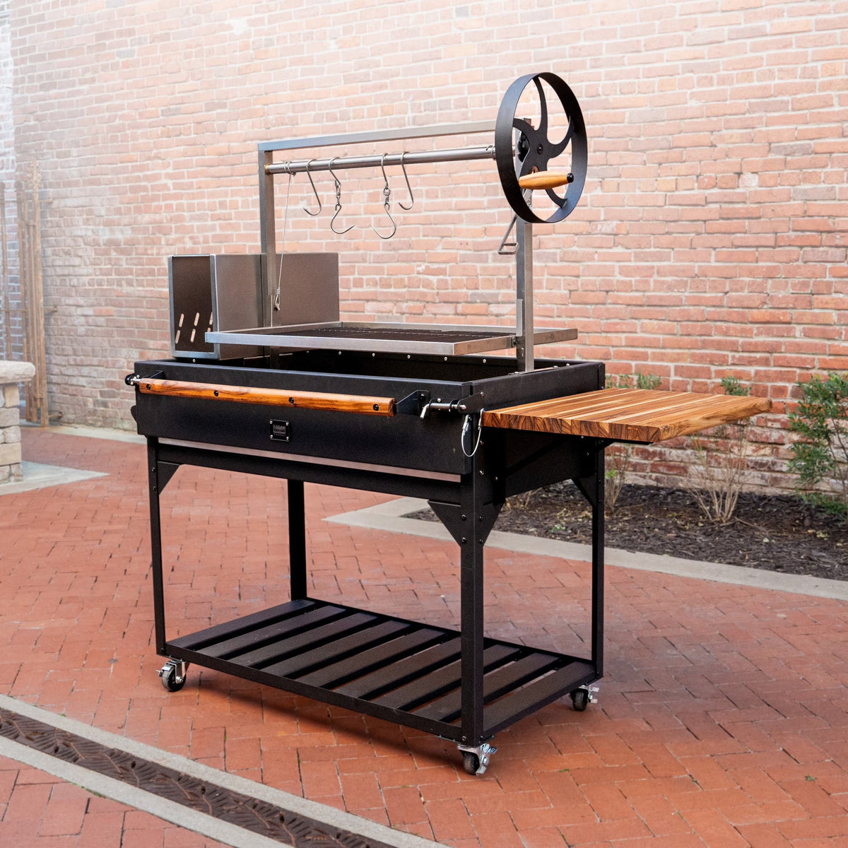 2026 NewBackyard Discovery Argentine Santa Maria Wood Fire & Charcoal Steel BBQ Grill, Brasero