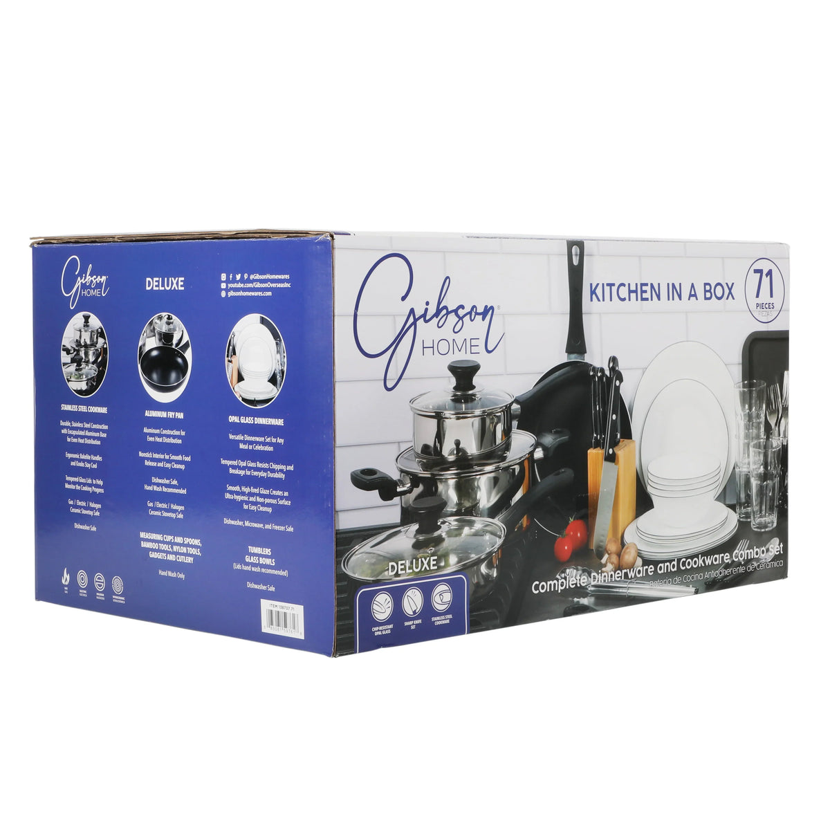 2026 NewGibson Home 71-Piece Stainless Steel Silver Cookware Combo Set