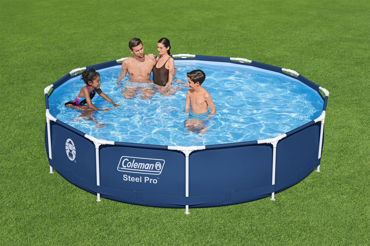 2026 NewColeman Steel Pro 12 ft. x 33 in. Round Metal Frame Above Ground Pool Set