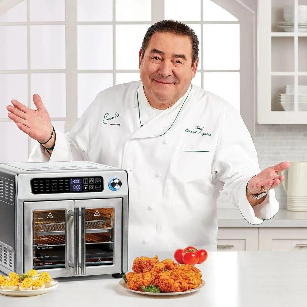 2026 NewEmeril Lagasse Extra Large French Door Air Fryer Toaster Oven Combo, 24 Cooking Functions