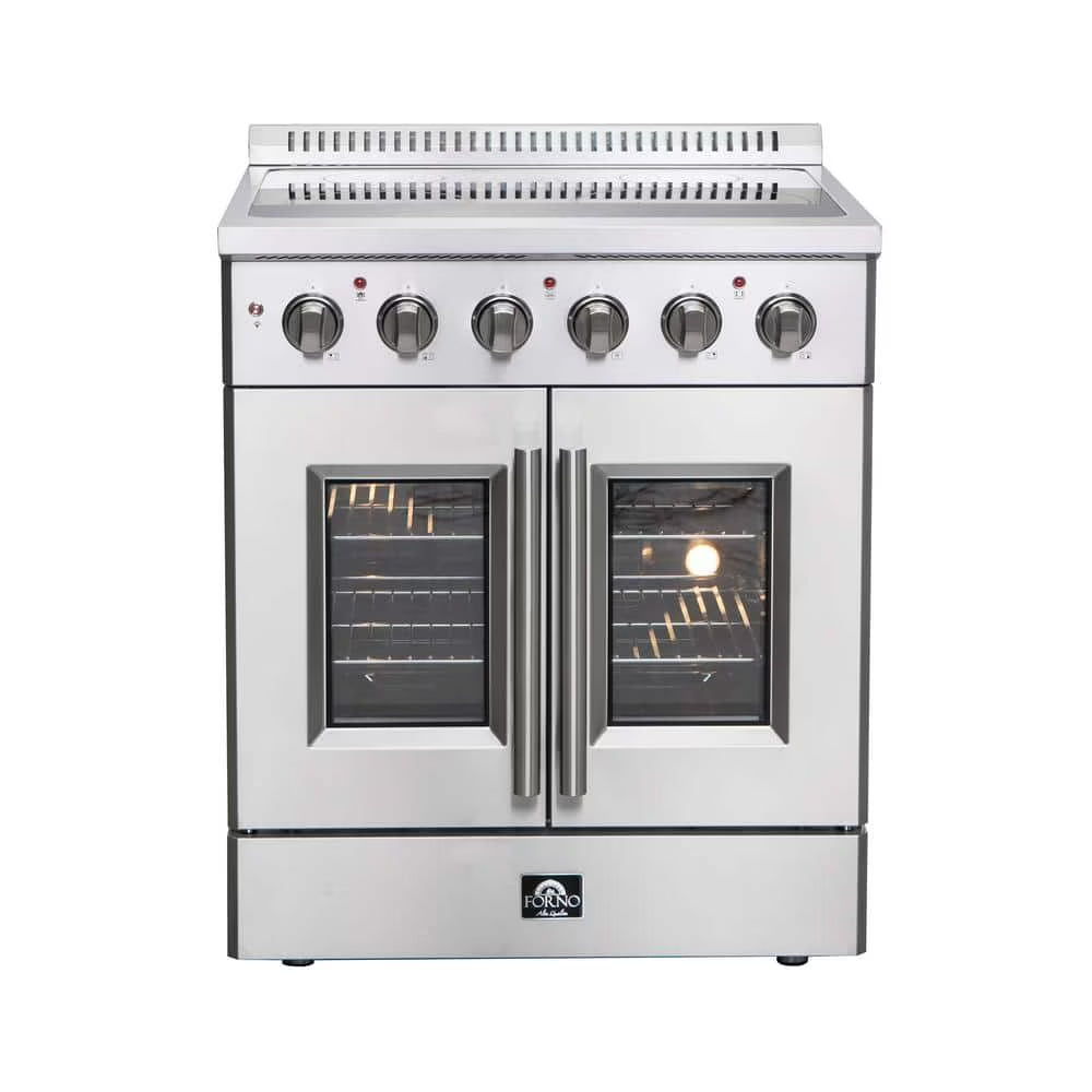 2026 NewForno Galiano 30-Inch Freestanding French Door Electric Range, True Convection, Energy Efficient