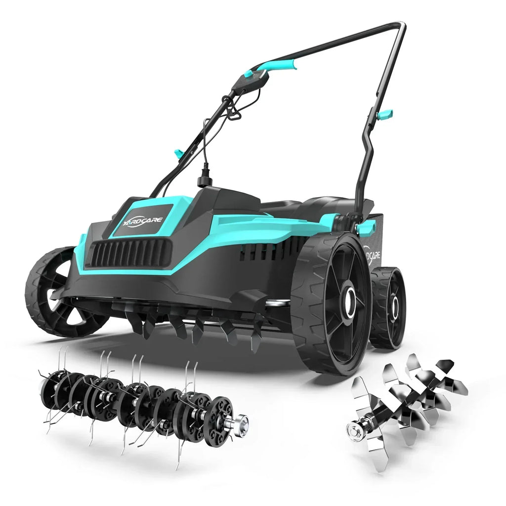 2026 New2-in-1 Scarifier and Dethatcher �C Deep Soil Revitalization with High-Torque Motor, Adjustable Depth Control, Dual Safety Switch & Removable 10.5-Gallon Thatch Bag