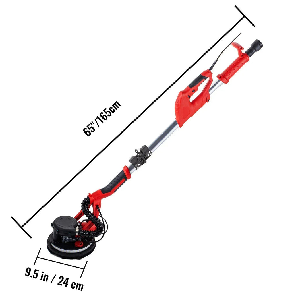 2026 NewDrywall Sander 850W, Electric Drywall Sander, Electric Sander, with LED Strip Light and Vacuum Bag, Variable Speed 800-1750 RPM, Foldable Sheetrock Sander, with Telescope Handle, Wall Sander