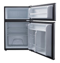 Galanz 3.1 Cu Ft Two Door Mini Fridge With Freezer Stainless Steel - Energy star certified, compact and efficient for dorms, offices, and small spaces