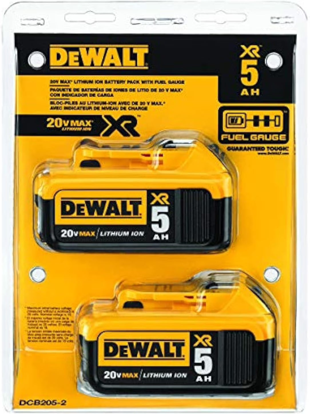 2026 NewDEWALT 20V MAX XR 5.0AH 2 Pack Batteries