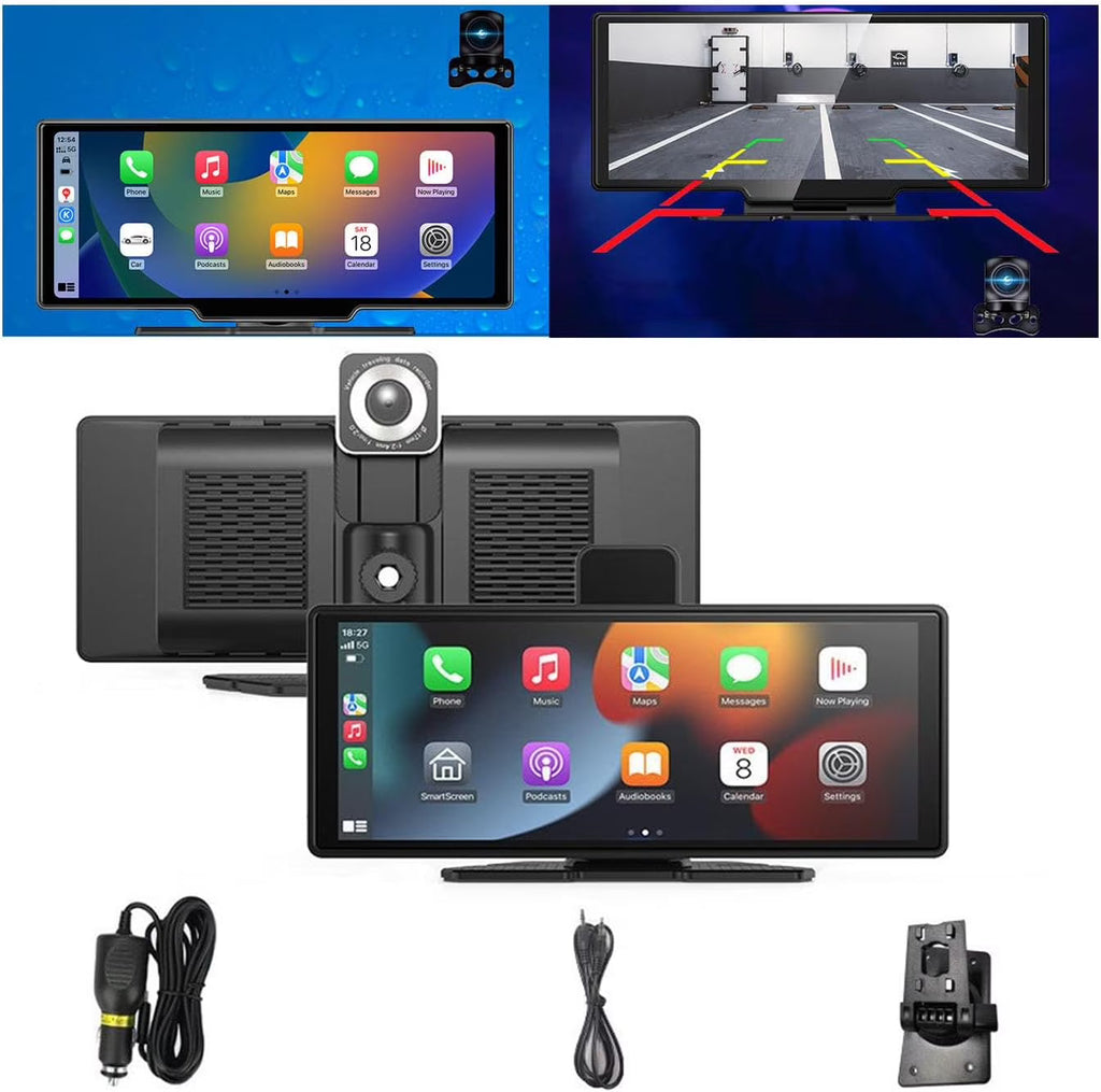 2026 NewCartablet Pro Max 2025 Model, 10.26" HD Car Tablet with 4k Dash Cam, Car Tablet Pro Max 2025, 1080p Backup Camera, GPS Navigation/Voice Control (Recorder+Reversing Camera+Screen Projection(128G))