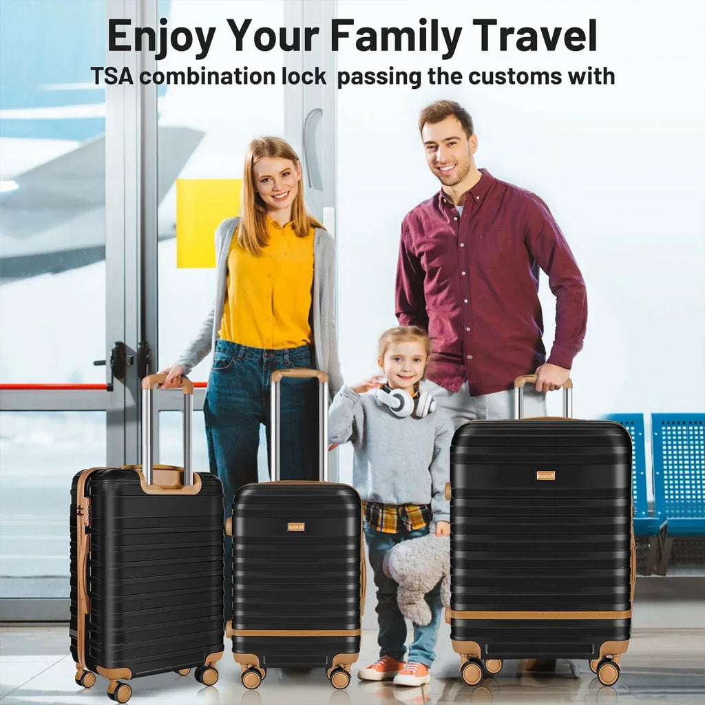 2026 New5 Piece Luggage Sets and Travel Duffel Bag, ABS Hardshell Hardside Checked Luggage with TSA Lock and Double Spinner Wheels Suitcase, Deep Blue