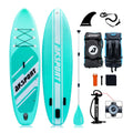2026 NewAKSPORT 10'6" Inflatable All Around Stand up Paddle Board Kit, Mint Green