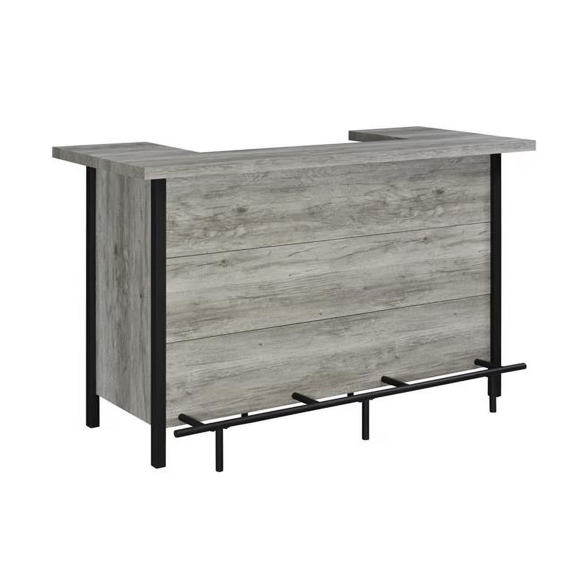 2026 New71 Inch Rectangular Home Bar Serving Unit Storage Shelves 2 Tiers Brown
