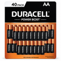 Duracell Coppertop Alkaline AA Batteries, 40-count