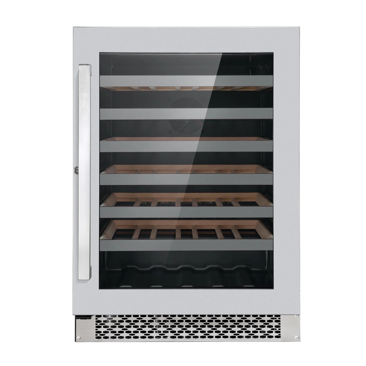 2026 NewCosmo 5 Piece Kitchen Appliance Packages with 30" Freestanding Electric Range 30" Island Range Hood 24" Built-in Fully Integrated Dishwasher French Door Refrigerator & 48 Bottle Wine Refrigerator