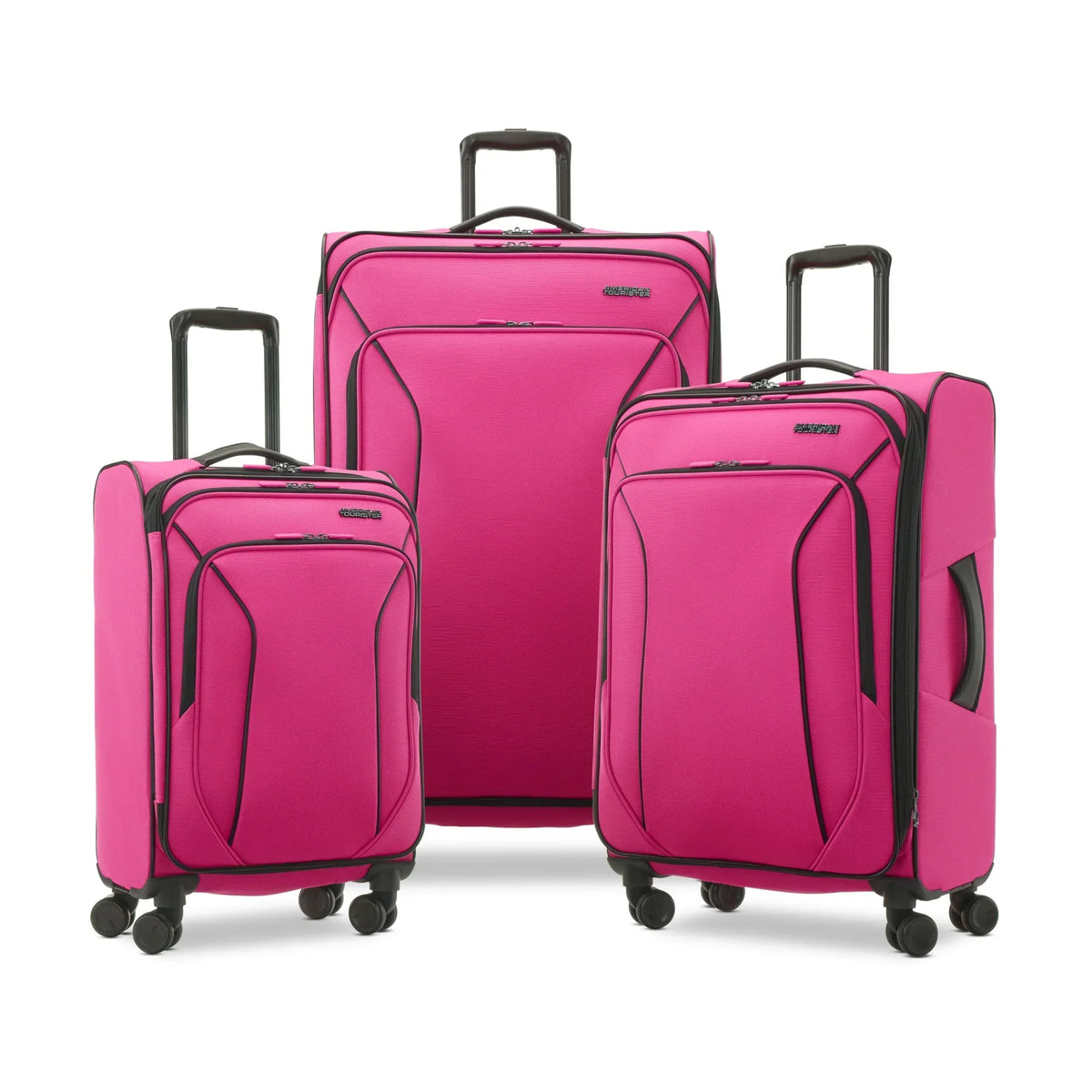 2026 NewAmerican Tourister X-Lite 3-Piece Luggage Set with Spinner Wheels - Light Grey